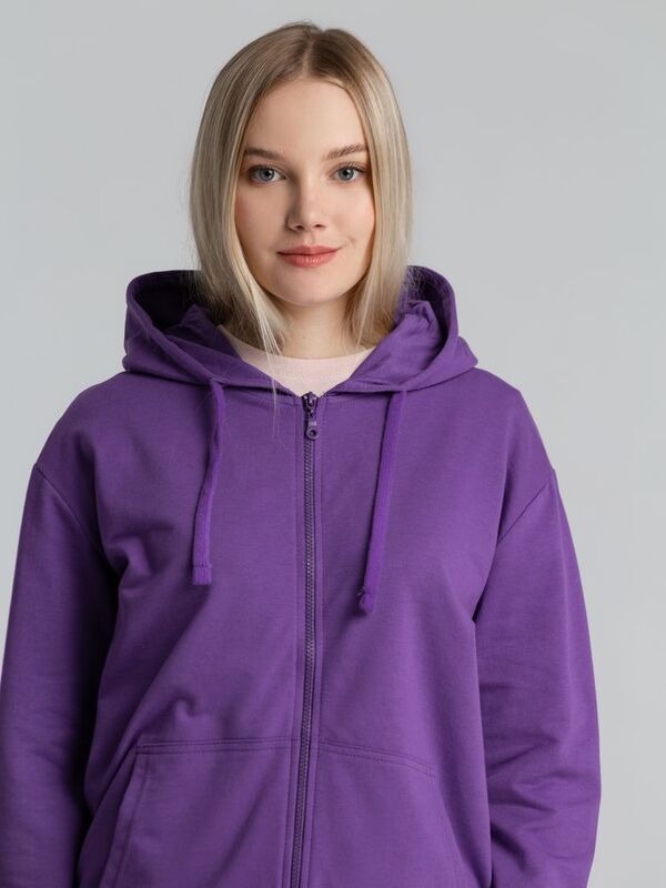 Толстовка на молнии с капюшоном Siverga 2.0, фиолетовая арт.16213.78