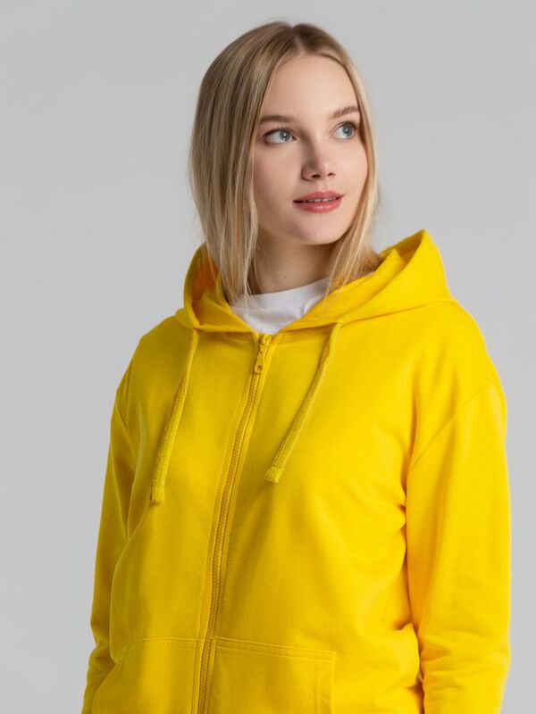 Толстовка на молнии с капюшоном Siverga 2.0, желтая арт.16213.80