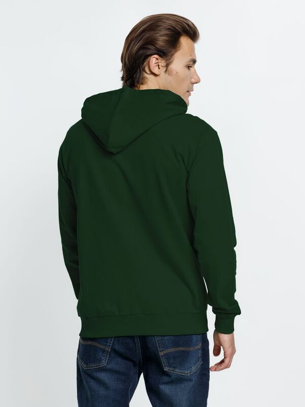 Толстовка на молнии с капюшоном Siverga 2.0, темно-зеленая арт.16213.90