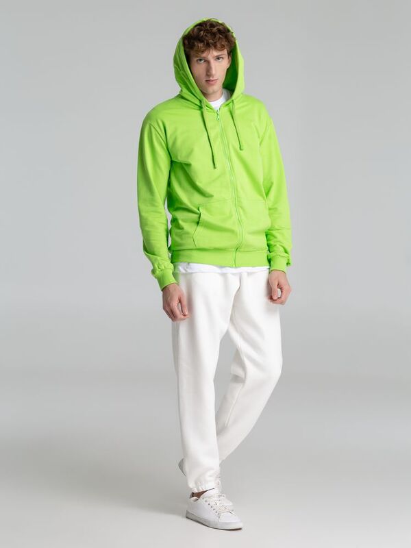 Толстовка на молнии с капюшоном Siverga 2.0, зеленое яблоко арт.16213.94