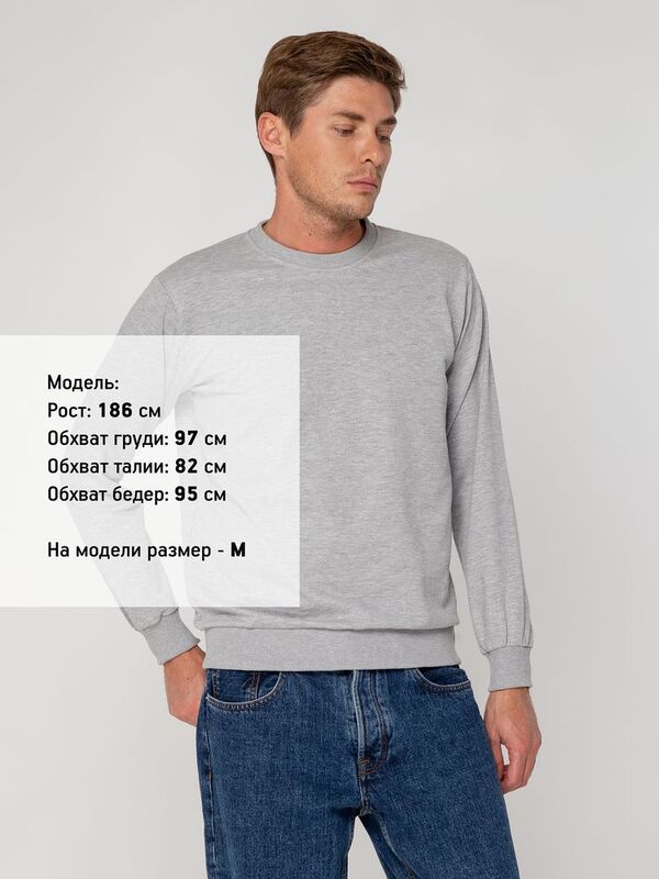 Свитшот Toima 2.0, серый меланж арт.16214.11