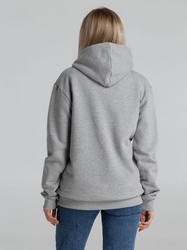 Толстовка на молнии с капюшоном Siverga Heavy 2.0, серый меланж арт.16216.11