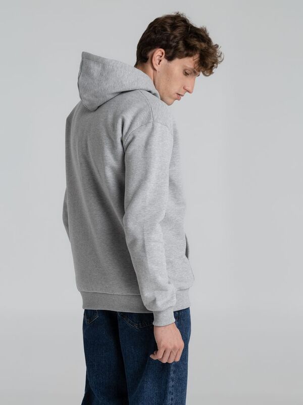 Толстовка на молнии с капюшоном Siverga Heavy 2.0, серый меланж арт.16216.11