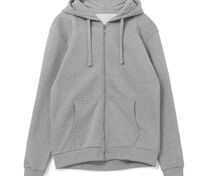 Толстовка на молнии с капюшоном Siverga Heavy 2.0, серый меланж арт.16216.11