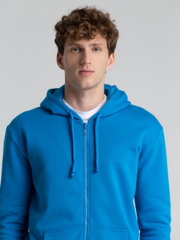 Толстовка на молнии с капюшоном Siverga Heavy 2.0, бирюзовая арт.16216.14