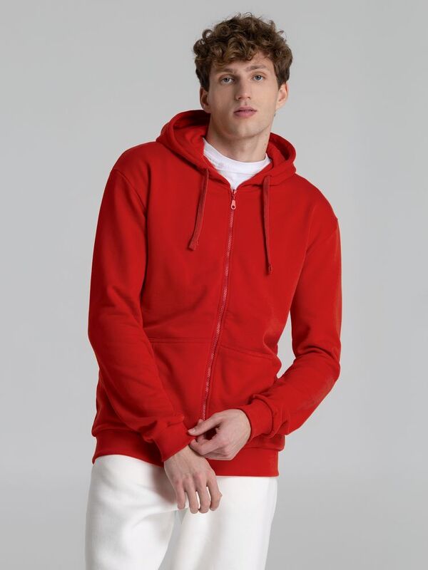 Толстовка на молнии с капюшоном Siverga Heavy 2.0, красная арт.16216.50