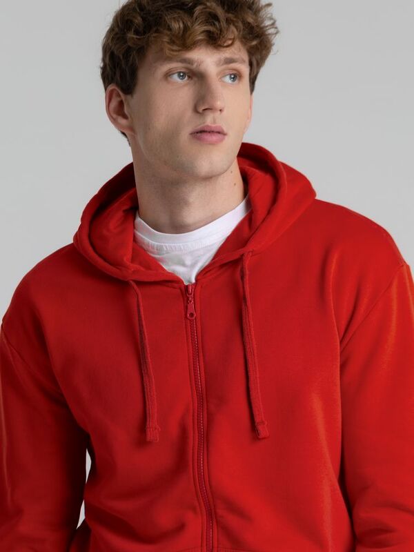 Толстовка на молнии с капюшоном Siverga Heavy 2.0, красная арт.16216.50