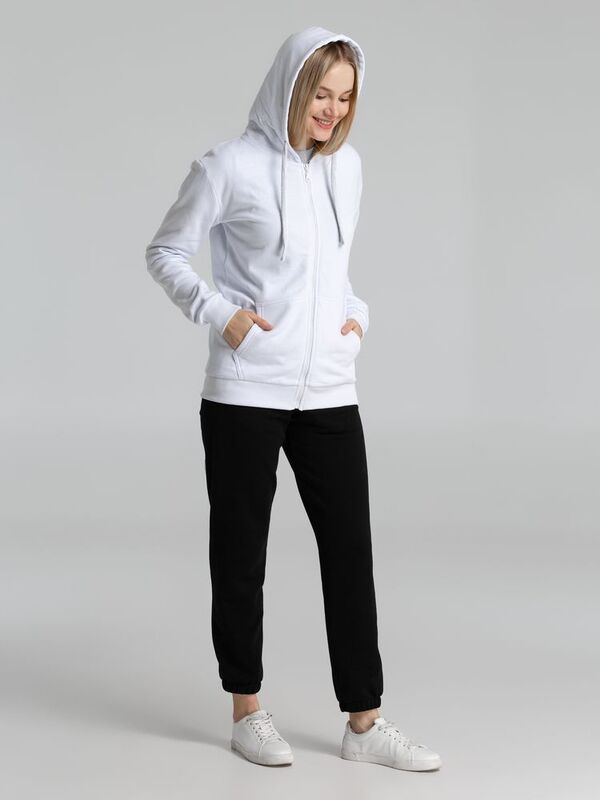 Толстовка на молнии с капюшоном Siverga Heavy 2.0, белая арт.16216.60