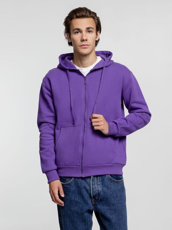 Толстовка на молнии с капюшоном Siverga Heavy 2.0, фиолетовая арт.16216.78