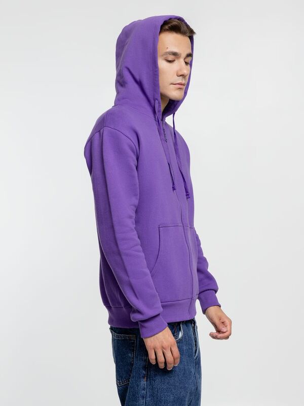 Толстовка на молнии с капюшоном Siverga Heavy 2.0, фиолетовая арт.16216.78