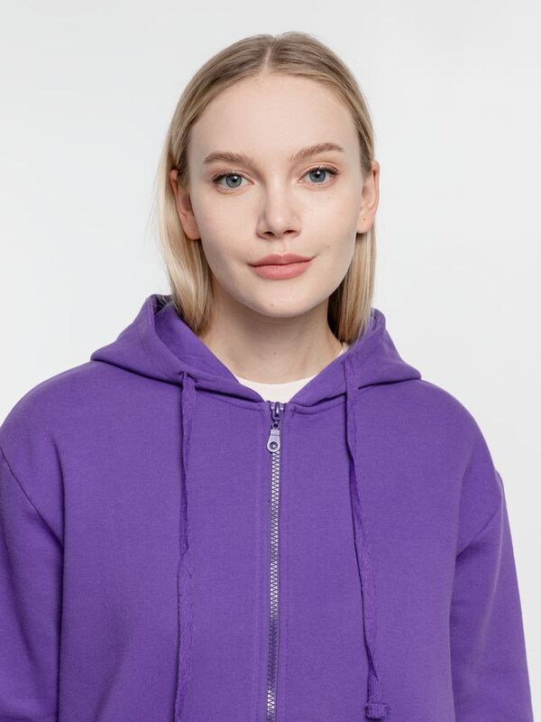 Толстовка на молнии с капюшоном Siverga Heavy 2.0, фиолетовая арт.16216.78