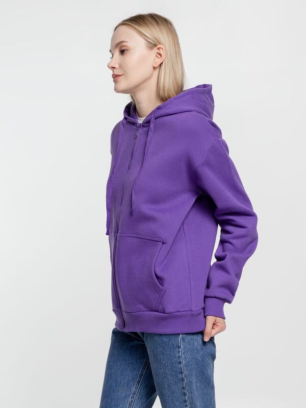 Толстовка на молнии с капюшоном Siverga Heavy 2.0, фиолетовая арт.16216.78