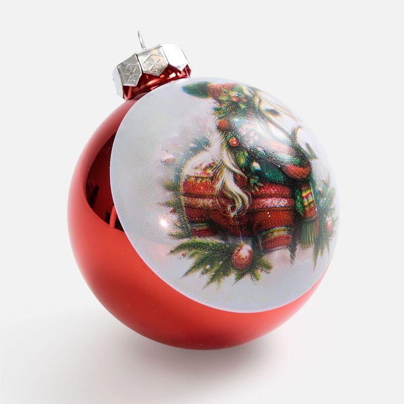 Елочный шар Finery Gloss, 8 см, глянцевый красный арт.17662.50