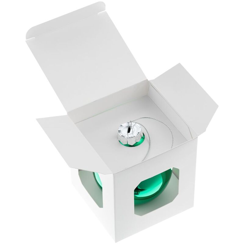 Елочный шар Finery Gloss, 8 см, глянцевый зеленый арт.17662.90