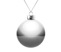 Елочный шар Finery Gloss, 8 см, глянцевый серебристый арт.17662.10