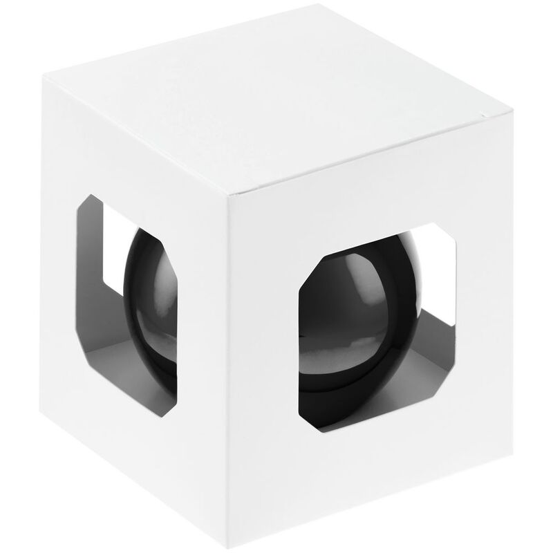 Елочный шар Finery Gloss, 8 см, глянцевый черный арт.17662.30