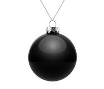 Елочный шар Finery Gloss, 8 см, глянцевый черный арт.17662.30