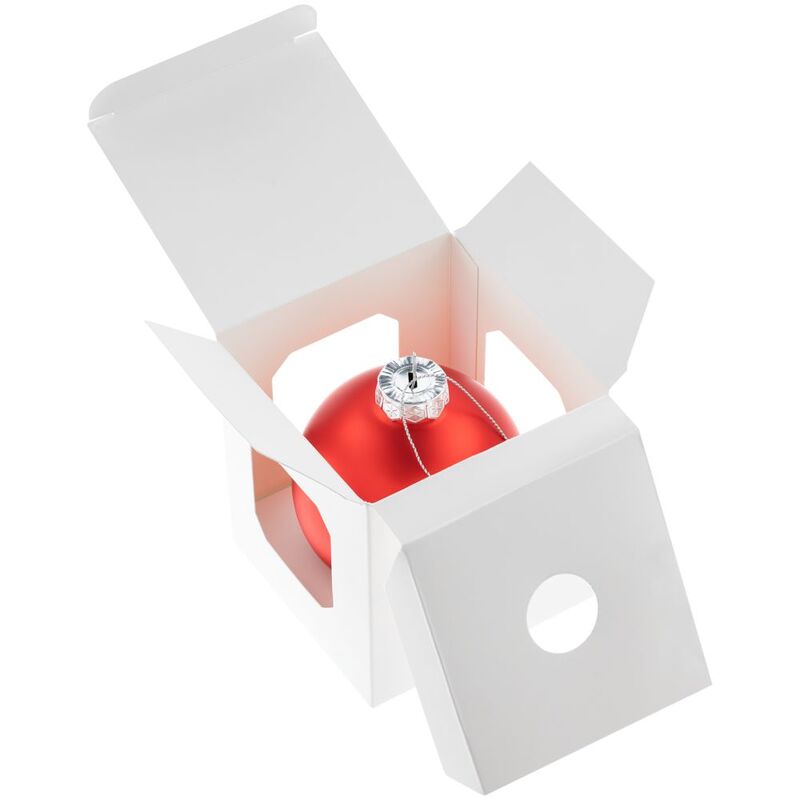 Елочный шар Finery Matt, 8 см, матовый красный арт.17663.50