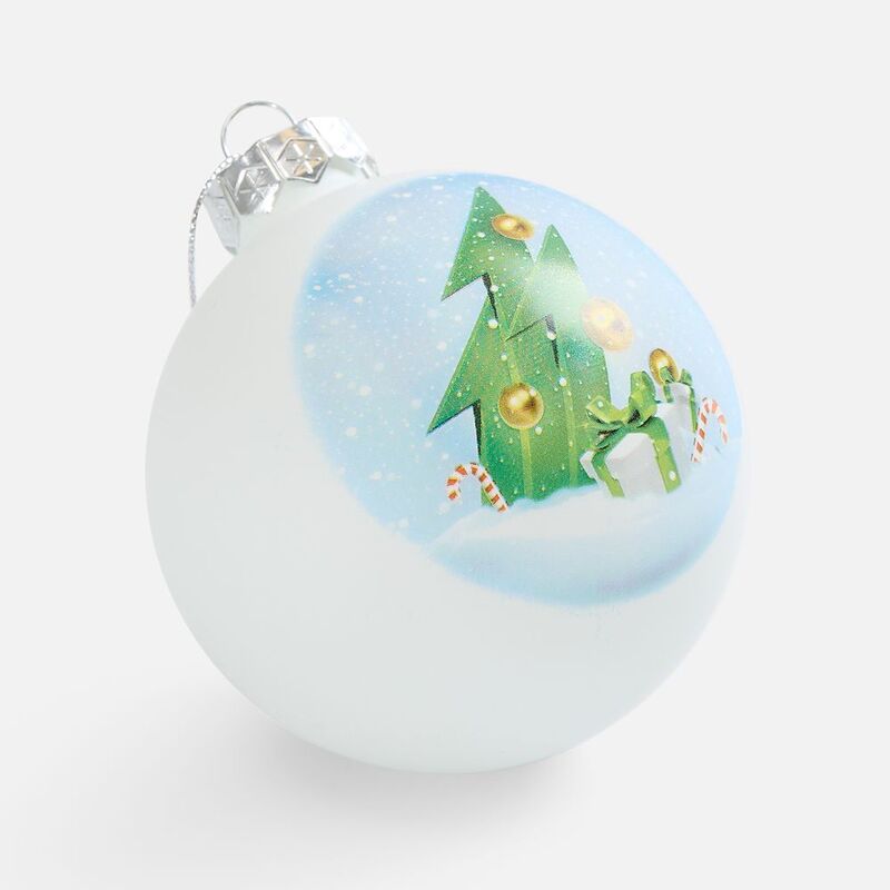 Елочный шар Finery Matt, 8 см, матовый белый арт.17663.60