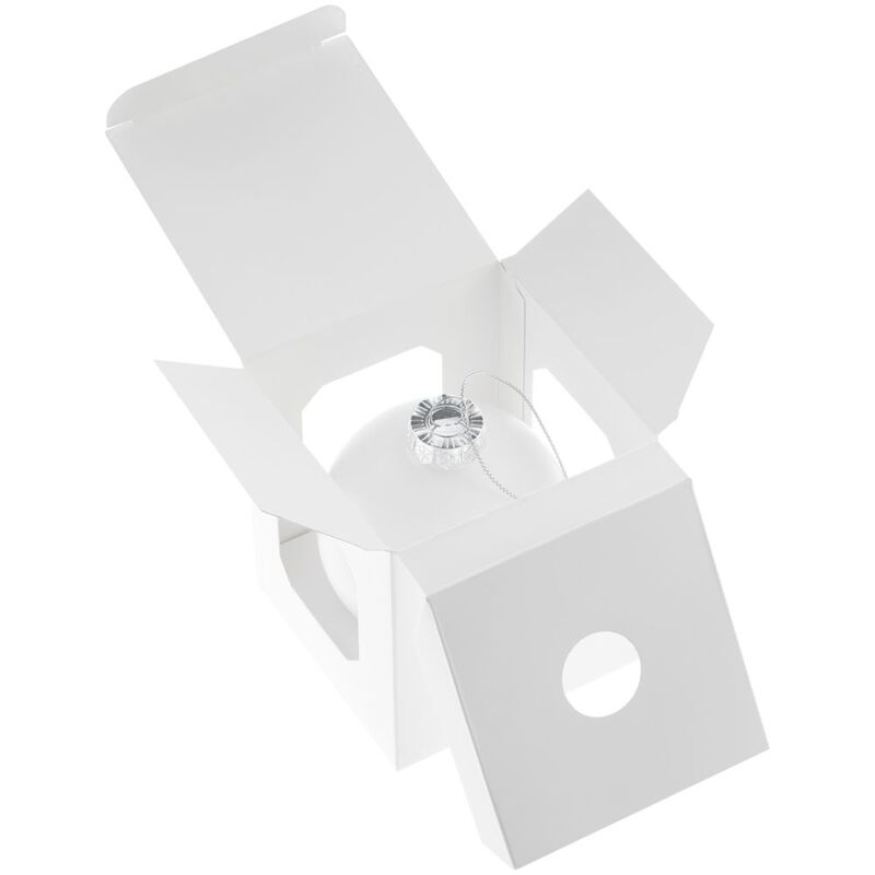 Елочный шар Finery Matt, 8 см, матовый белый арт.17663.60