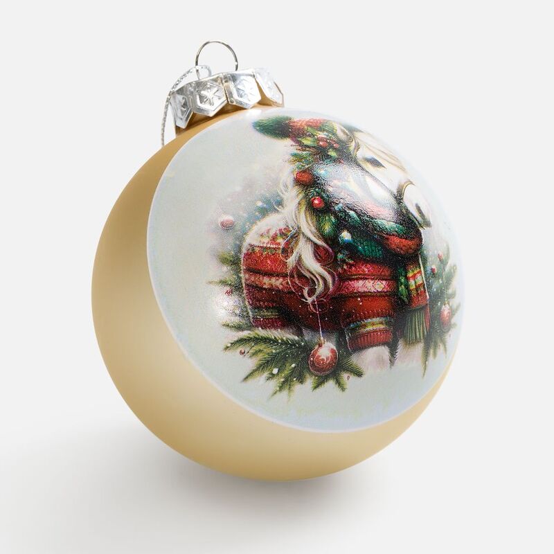 Елочный шар Finery Matt, 8 см, матовый золотистый арт.17663.00