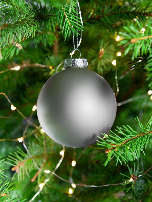 Елочный шар Finery Matt, 8 см, матовый серебристый арт.17663.10