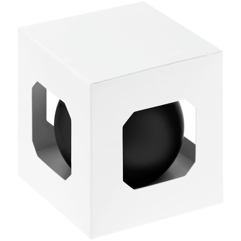 Елочный шар Finery Matt, 8 см, матовый черный арт.17663.30