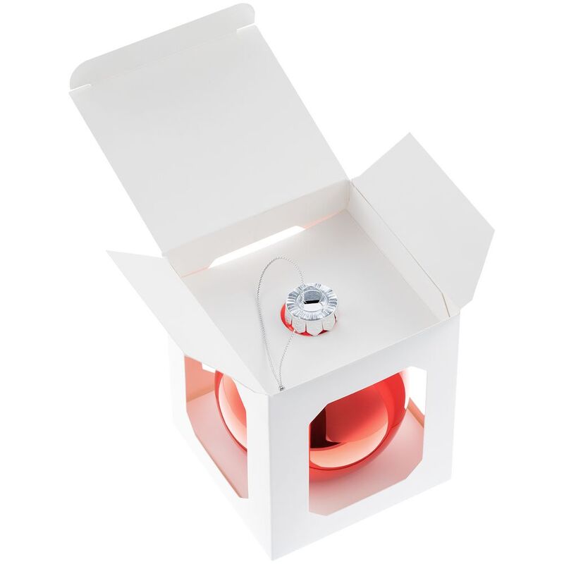 Елочный шар Finery Gloss, 10 см, глянцевый красный арт.17664.50