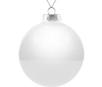 Елочный шар Finery Gloss, 10 см, глянцевый белый арт.17664.60
