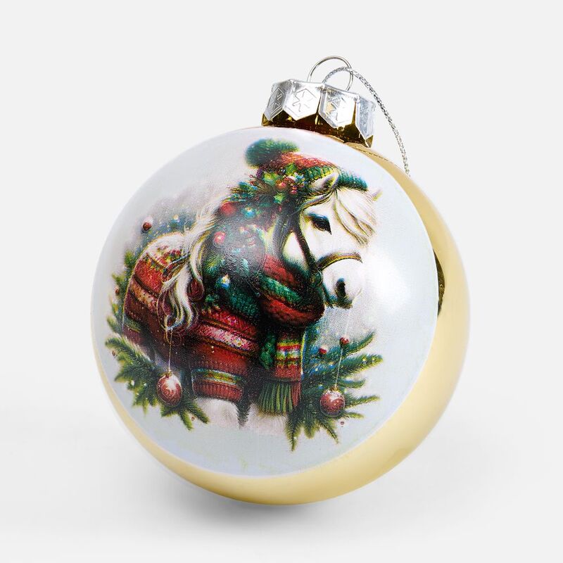 Елочный шар Finery Gloss, 10 см, глянцевый золотистый арт.17664.00