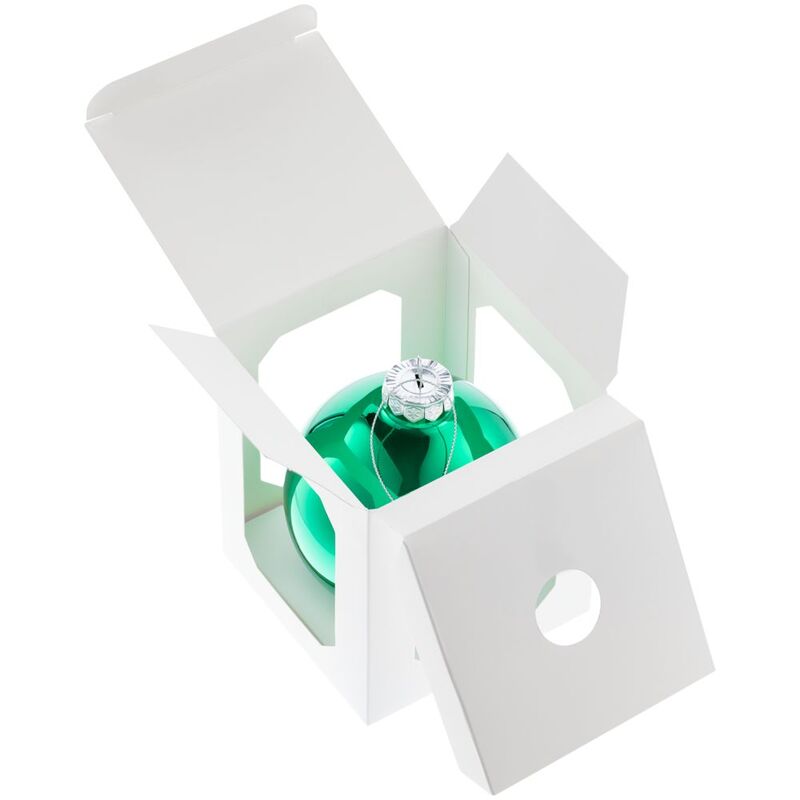 Елочный шар Finery Gloss, 10 см, глянцевый зеленый арт.17664.90