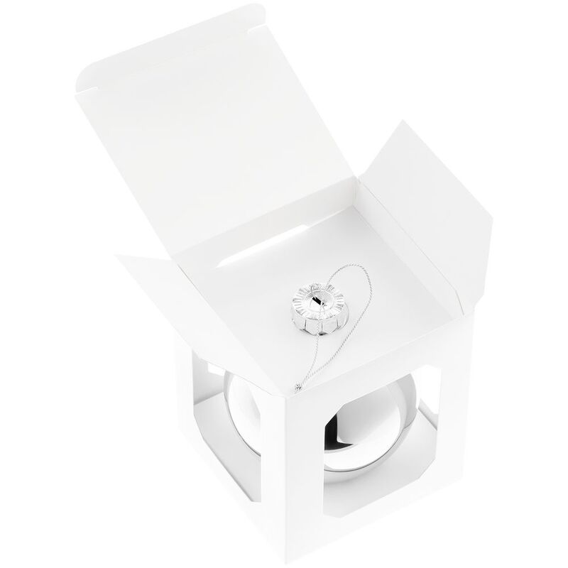 Елочный шар Finery Gloss, 10 см, глянцевый серебристый арт.17664.10