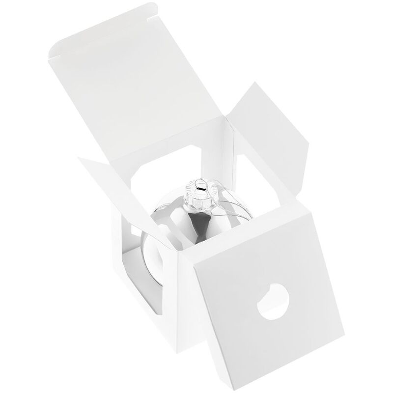 Елочный шар Finery Gloss, 10 см, глянцевый серебристый арт.17664.10