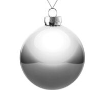 Елочный шар Finery Gloss, 10 см, глянцевый серебристый арт.17664.10