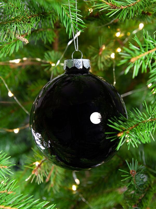 Елочный шар Finery Gloss, 10 см, глянцевый черный арт.17664.30