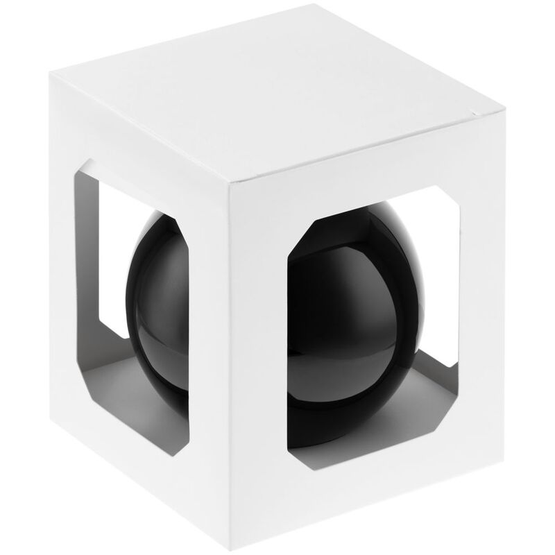 Елочный шар Finery Gloss, 10 см, глянцевый черный арт.17664.30