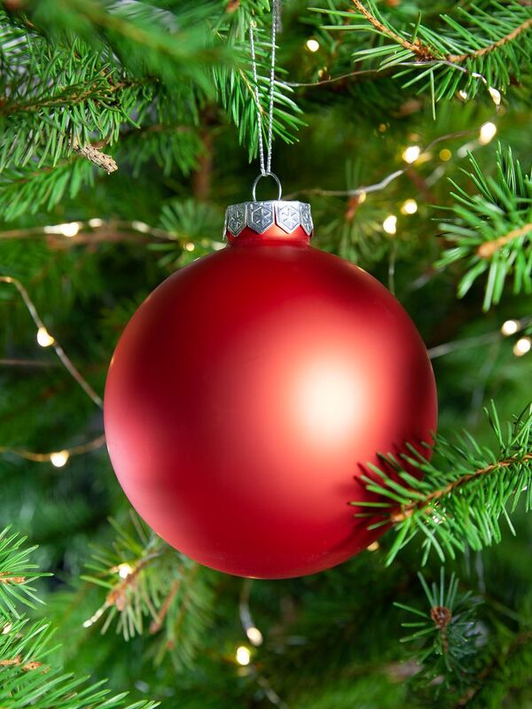 Елочный шар Finery Matt, 10 см, матовый красный арт.17665.50