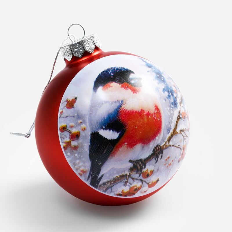 Елочный шар Finery Matt, 10 см, матовый красный арт.17665.50