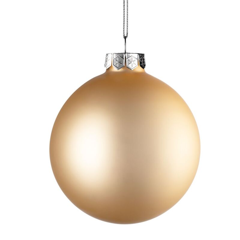 Елочный шар Finery Matt, 10 см, матовый золотистый арт.17665.00