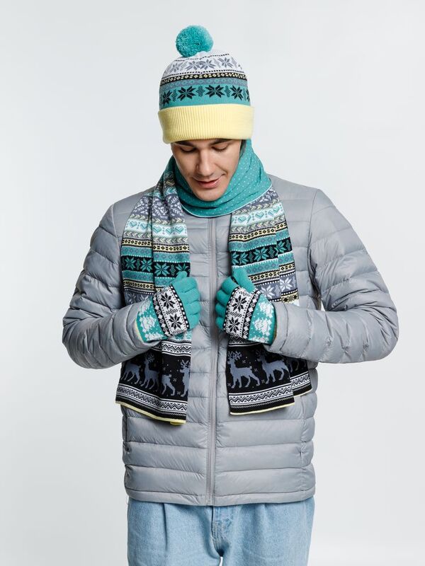 Шарф Mirakler, зеленый с желтым арт.16279.48