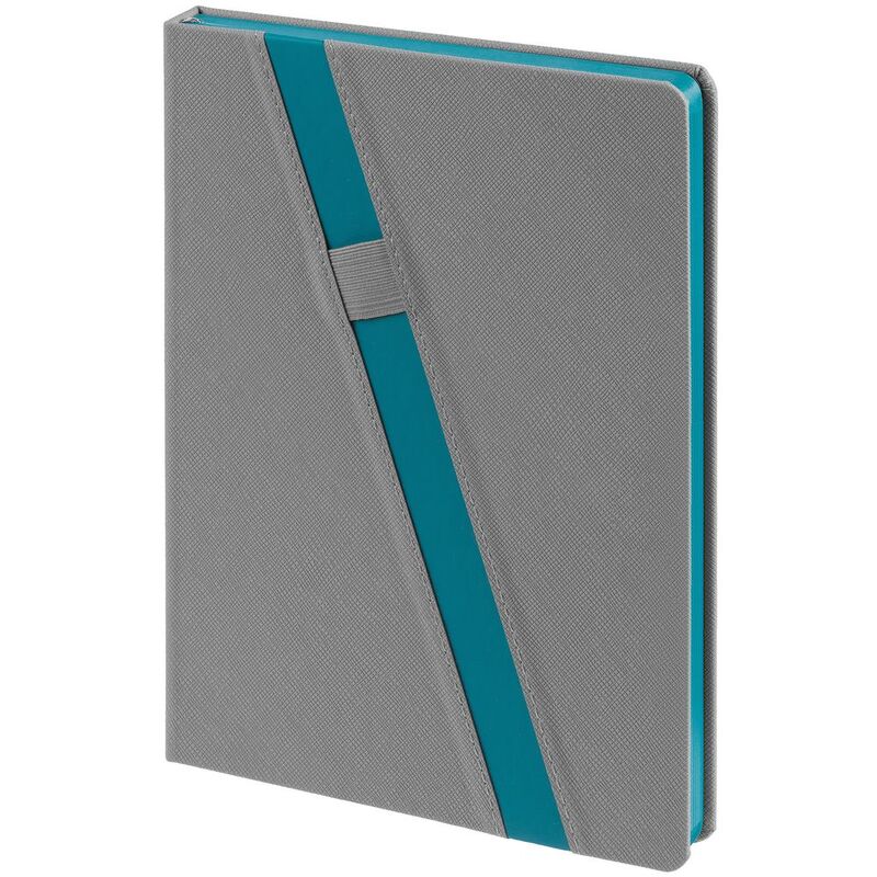 Ежедневник Rubikon на заказ, недатированный серо-бирюзовый арт.16208.49