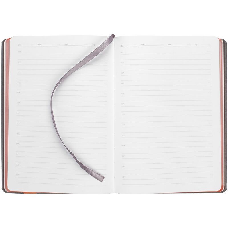 Ежедневник Rubikon на заказ, недатированный серо-оранжевый арт.16208.12