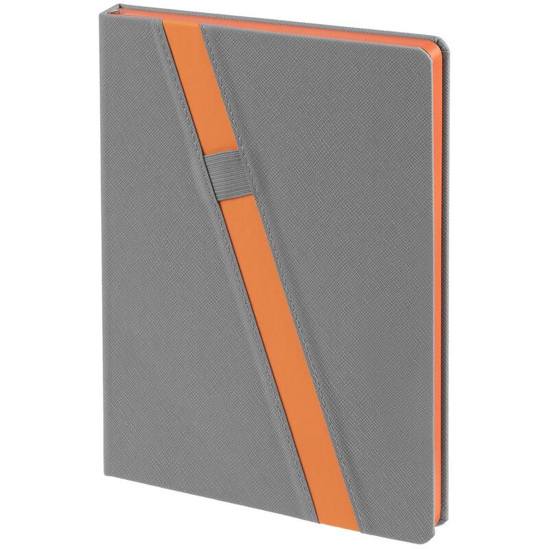 Ежедневник Rubikon на заказ, недатированный серо-оранжевый арт.16208.12
