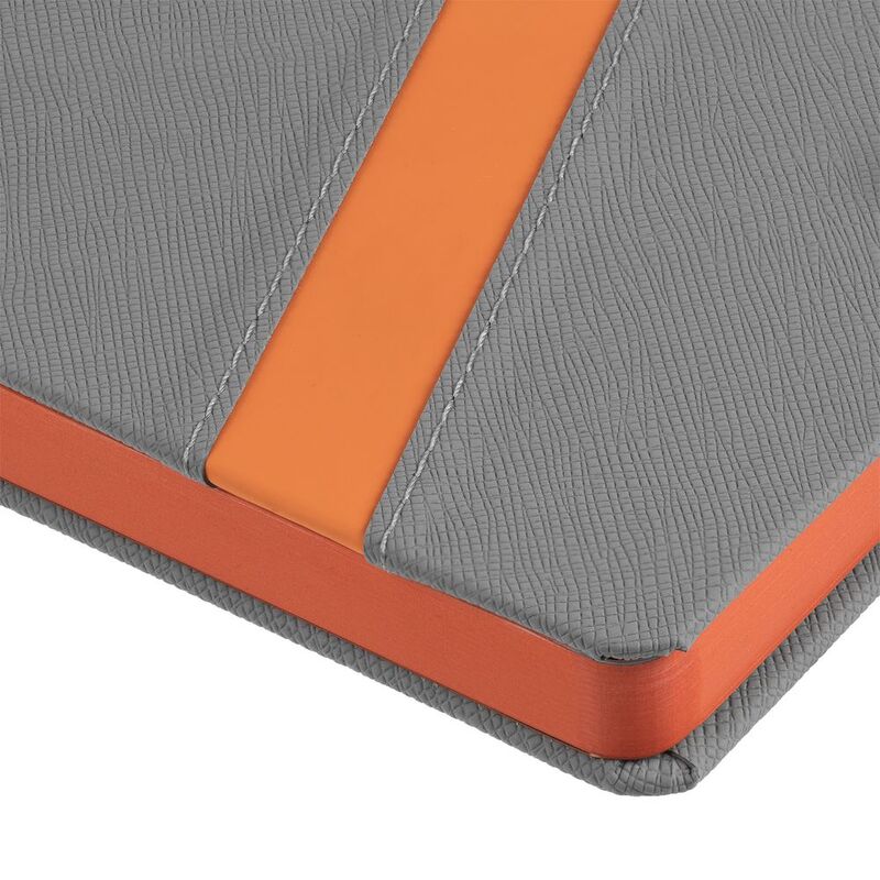 Ежедневник Rubikon на заказ, недатированный серо-оранжевый арт.16208.12