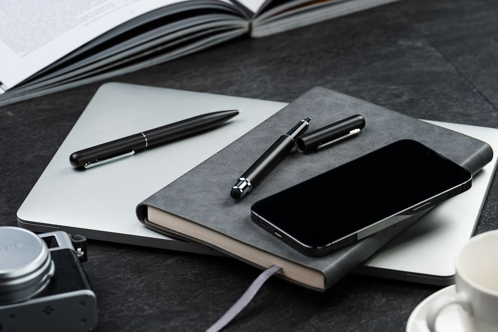 Роллер Scribo со стилусом, матовый черный арт.20571.33