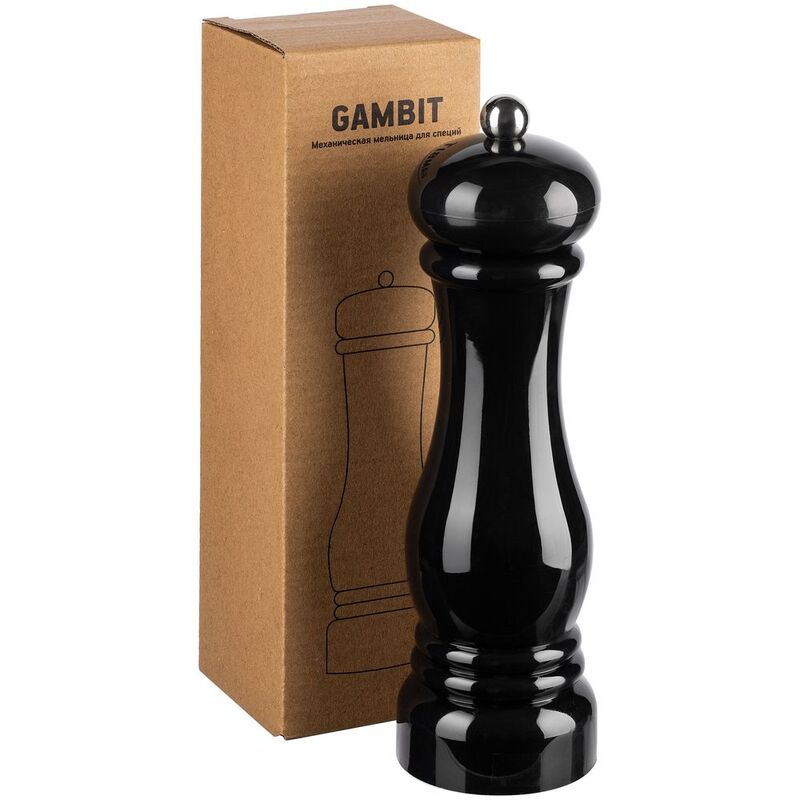 Механическая мельница для специй Gambit, черная арт.15649.30