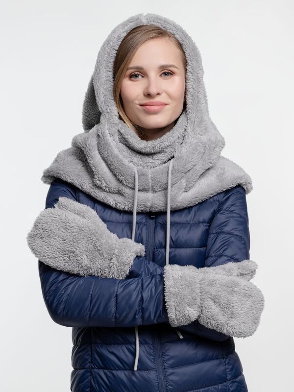 Балаклава-капюшон Flocky, серая арт.15949.11