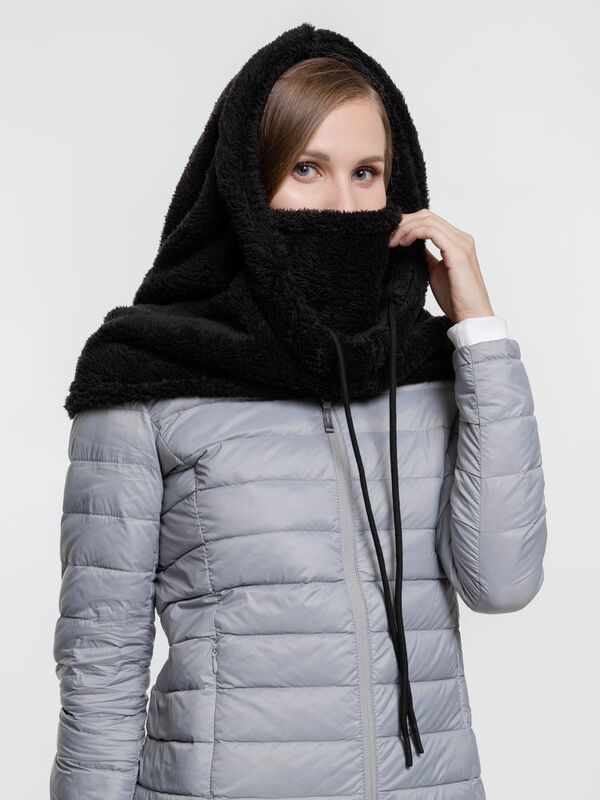 Балаклава-капюшон Flocky, черная арт.15949.30