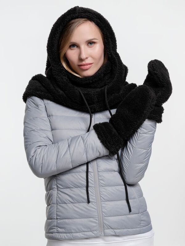 Варежки Flocky, черные арт.15950.30