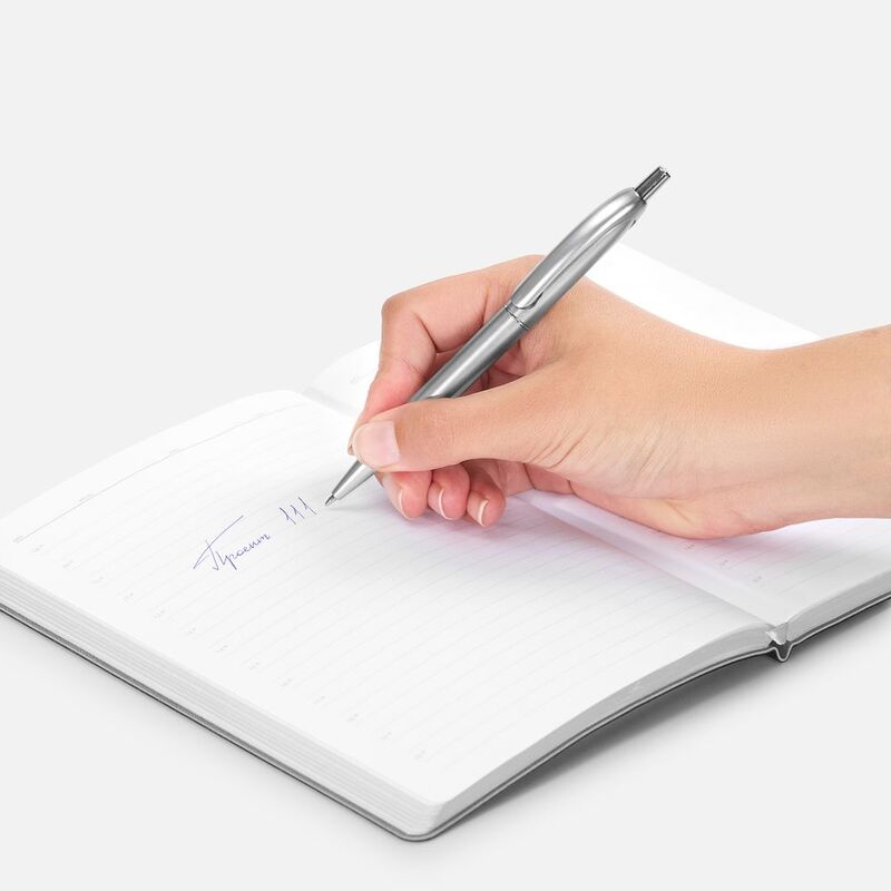 Ручка шариковая Bright Spark, серебристая арт.18321.11